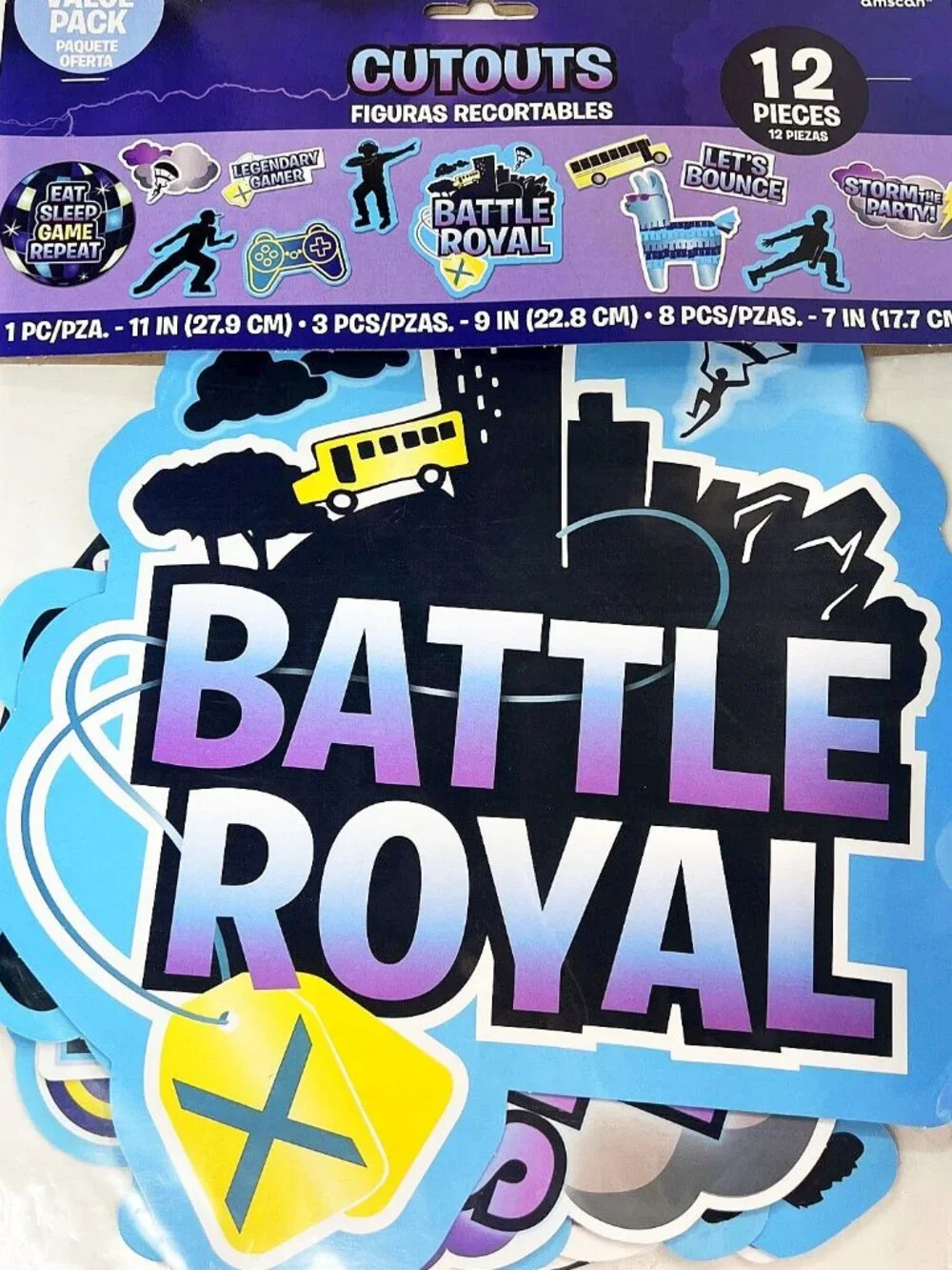 BRAND NEW BATTLE ROYAL VIDEO GAME CUTOUTS PARTY SUPPLIES DECORATION (48 COUNT)